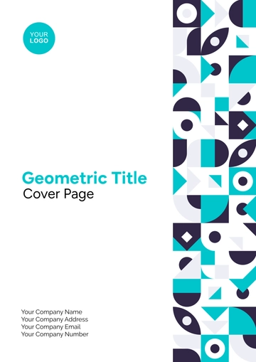 Free Geometric Title Cover Page Template to Edit Online