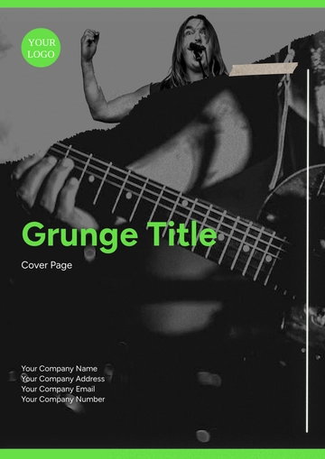 Free Grunge Title Cover Page Template to Edit Online