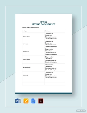 Office Move Checklist Template
