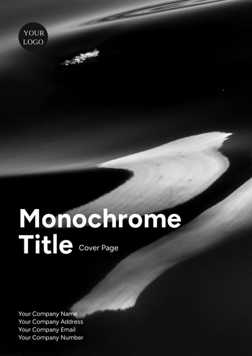 Free Monochrome Title Cover Page Template to Edit Online