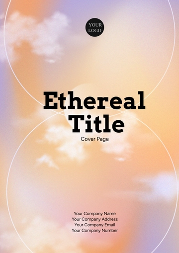 Free Ethereal Title Cover Page Template to Edit Online