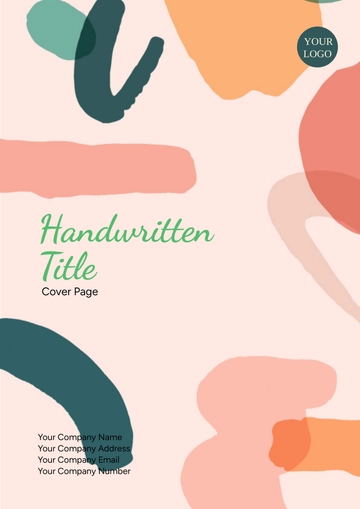 Free Handwritten Title Cover Page Template to Edit Online