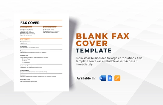 Blank Fax Cover Template