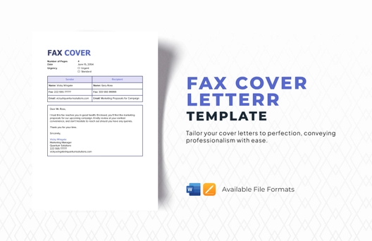 Fax Cover Letter Template