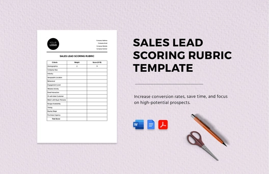 Sales Lead Scoring Rubric Template