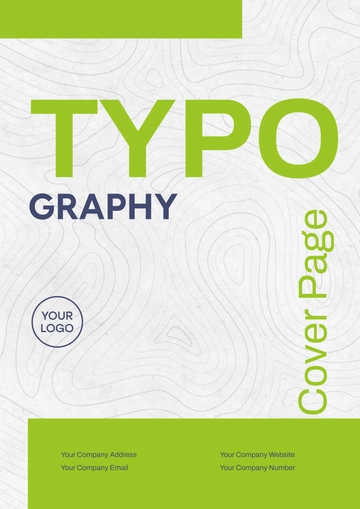 Free Typography Title Cover Page Template to Edit Online