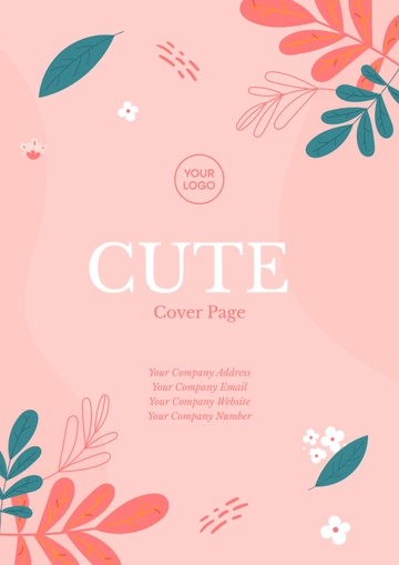 Free Cute Title Cover Page Template to Edit Online