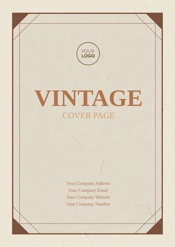 Free Vintage Title Cover Page Template to Edit Online