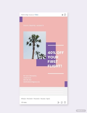 Travel Business Tumblr Post Template