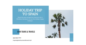 Free Travel Company Facebook Post Template to Edit Online