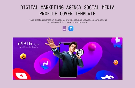 Digital Marketing Agency Social Media Profile Cover Template