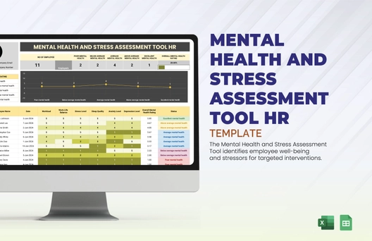 Mental Health and Stress Assessment Tool HR Template