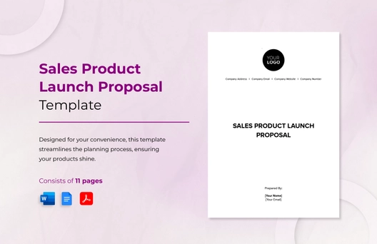 Sales Product Launch Proposal Template