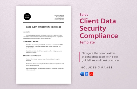 Sales Client Data Security Compliance Template