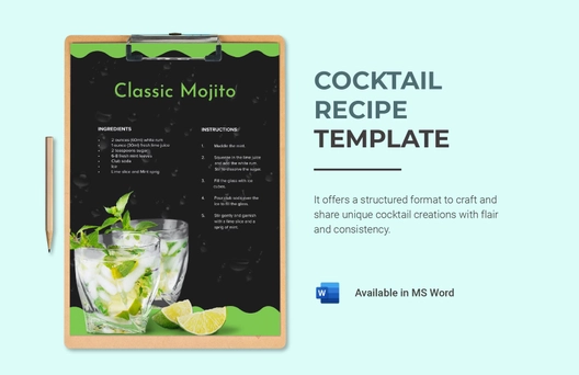 Cocktail Recipe Template