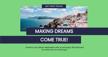 Free Vacation Travel Facebook Post Template to Edit Online