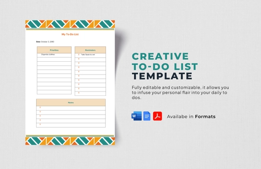 Creative To-Do List Template