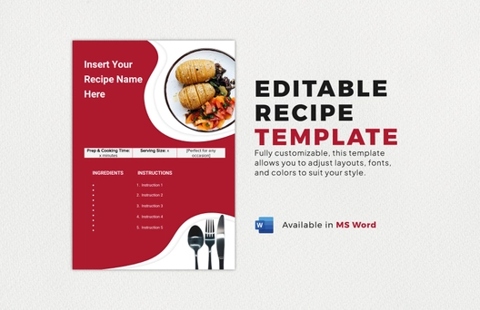 Editable Recipe Template