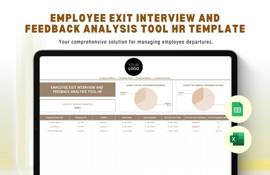 Employee Exit Interview and Feedback Analysis Tool HR Template