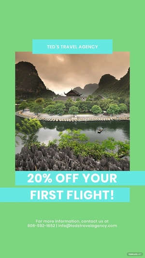 Vacation Travel Whatsapp Post Template