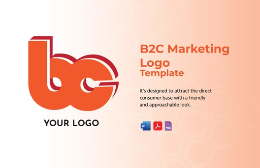 B2C Marketing Logo Template