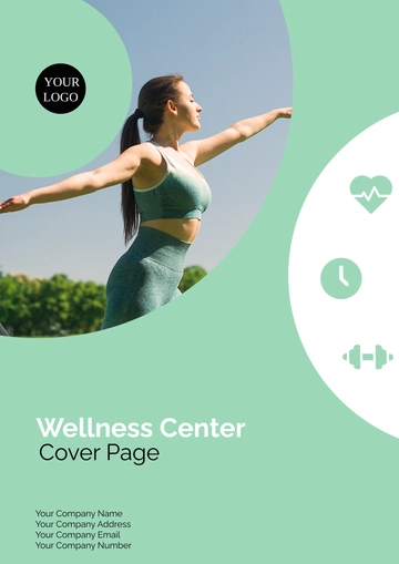 Free Wellness Center Cover Page Address Template to Edit Online