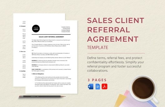 Sales Client Referral Agreement Template