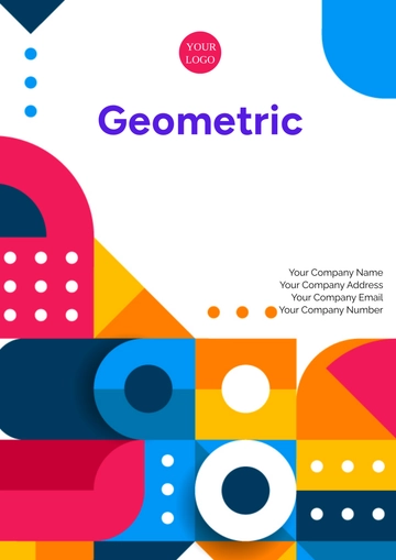 Free Geometric Cover Page Company Template to Edit Online