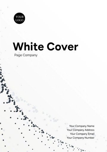Free White Cover Page Company Template to Edit Online