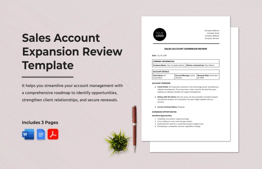 Sales Account Expansion Review Template