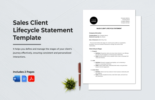 Sales Client Lifecycle Statement Template