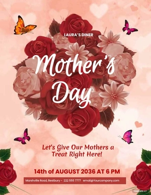 Editable Mother's Day Flyer Template