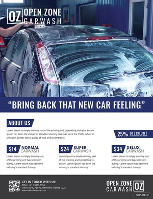 Car Cleaning Service Flyer Template