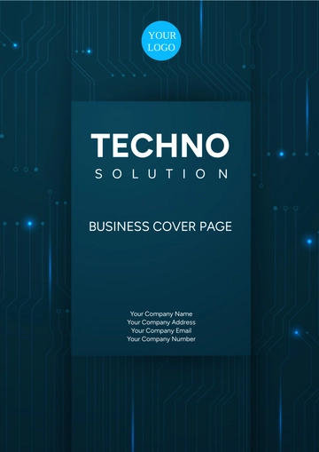 Free Tech Solutions Business Cover Page Template to Edit Online