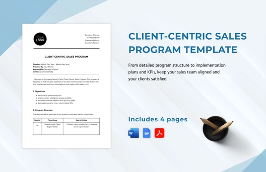 Client-centric Sales Program Template
