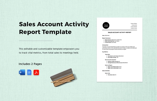 Sales Account Activity Report Template