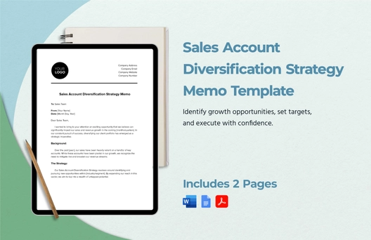 Sales Account Diversification Strategy Memo Template