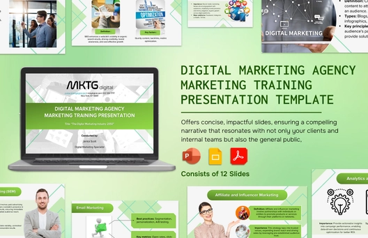 Digital Marketing Agency Marketing Training Presentation Template