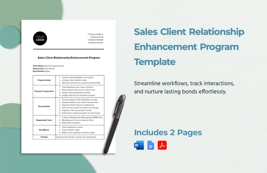 Sales Client Relationship Enhancement Program Template