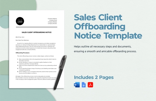 Sales Client Offboarding Notice Template