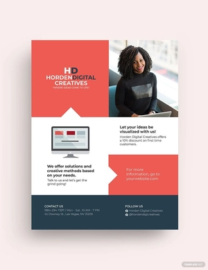 Flat Web Flyer Template