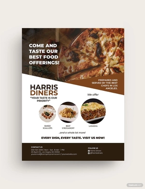 Food Menu Restaurant Flyer Template