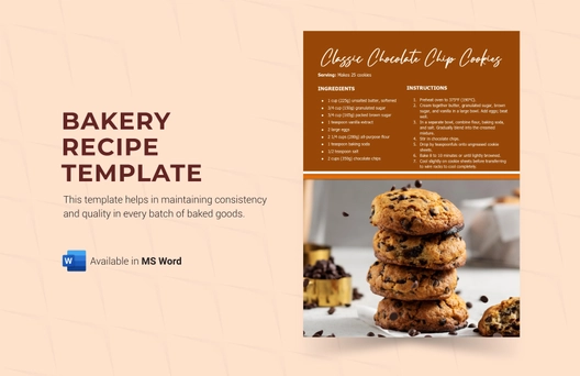 Bakery Recipe Template