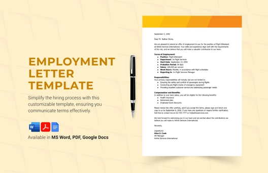 Employment Letter Template