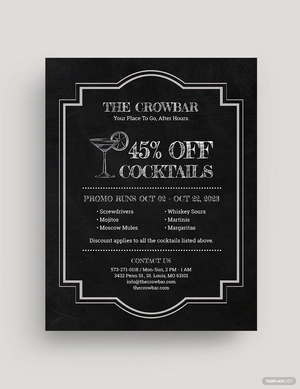 Framed Happy Hour Flyer Template