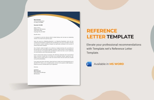 Reference Letter Template