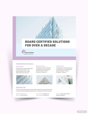 Personal Real Estate Broker Flyer Template