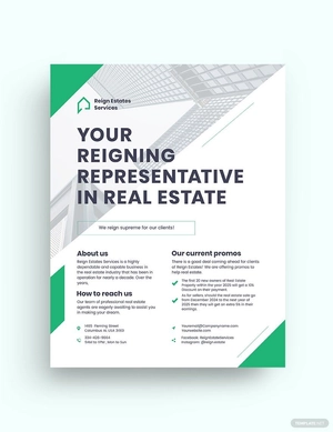 Real Estate Agent /Agency Marketing Flyer Template