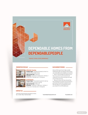 Real Estate Broker Promotional Flyer Template