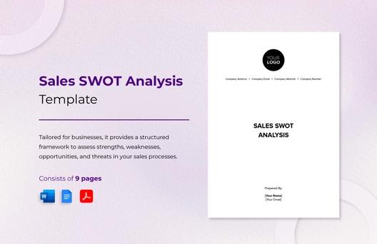 Sales SWOT Analysis Template